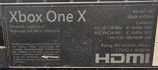 MICROSOFT XBOX ONE X 1TB - 1787, CONSOLE ONLY TESTED